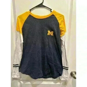 Michigan Wolverines Colosseum Long Sleeve Women's T-Shirt SZ MD